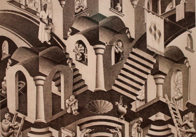 Convex and Concave by Maurits Cornelis Escher, 1952